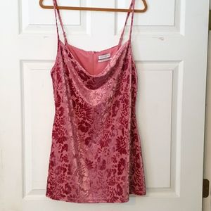 Cowl Neck Crushed Velvet Slip Dress